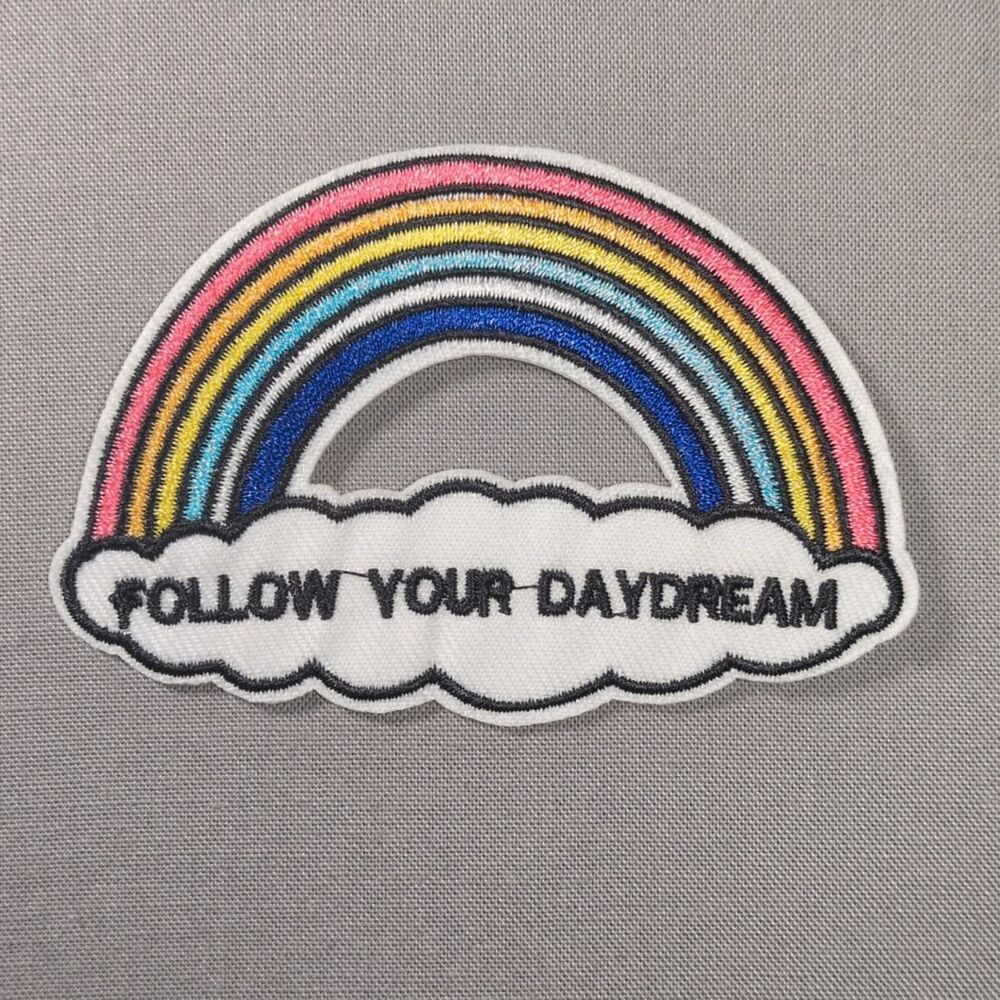 Follow Your Daydream Rainbow Cloud Iron On Patch | Cute Patch